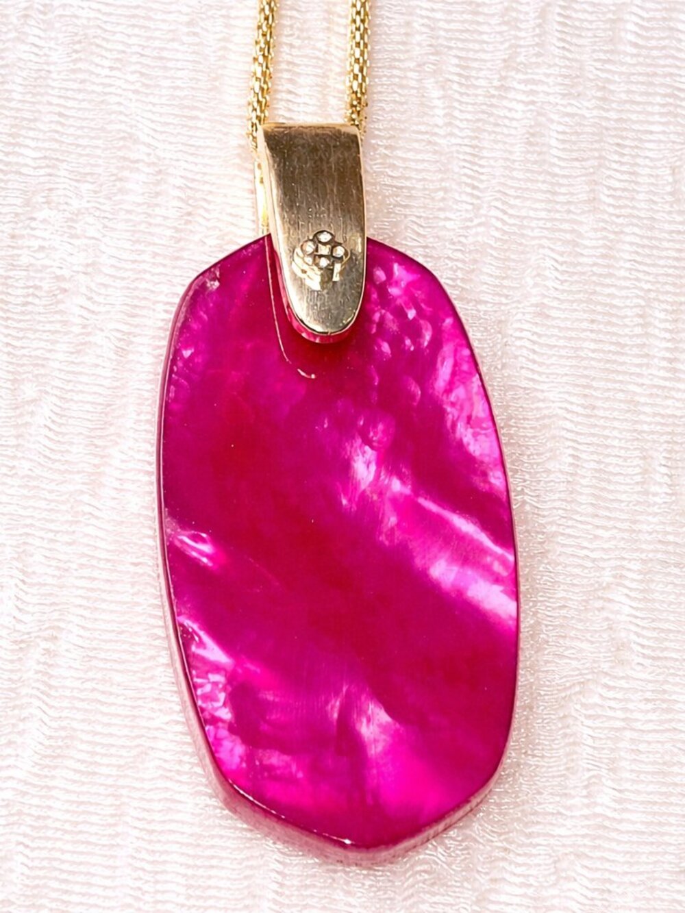 Kendra Scott Gold Chain Inez Pendant Necklace in Berry Illusion NWT